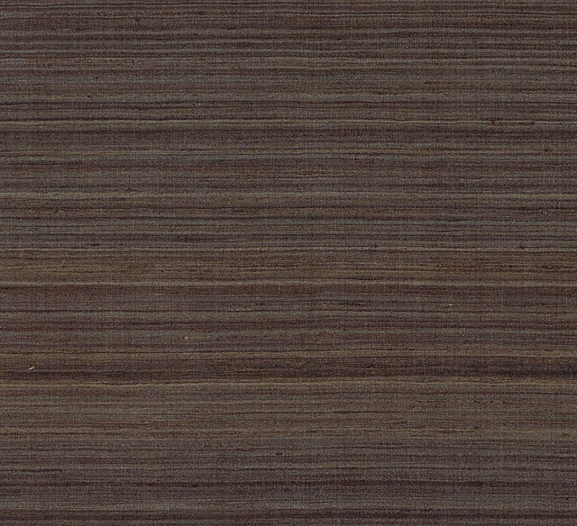 Shaded Silk Sable fabric wallcovering by Schumacher in a striated brown silk texture