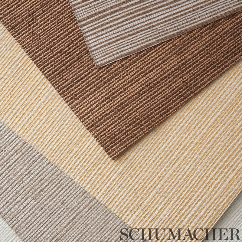 Hemp Shimmer Ivory Shimmer Wallcovering by Schumacher – Quiet Beauty Collection 5007870