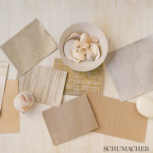 Hemp Shimmer Gilt Shimmer by Schumacher Natural Hemp Wallcovering – Schumacher 5007874