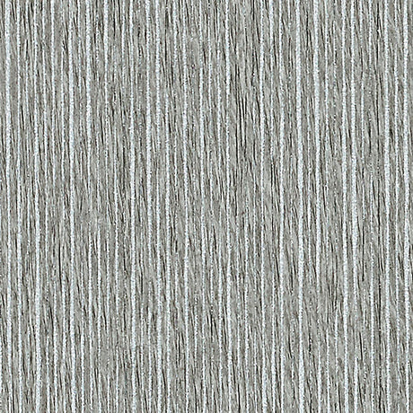 Corded Stripe wallpaper in grey with thin vertical paper strips layered on a metallic ground, by Schumacher.