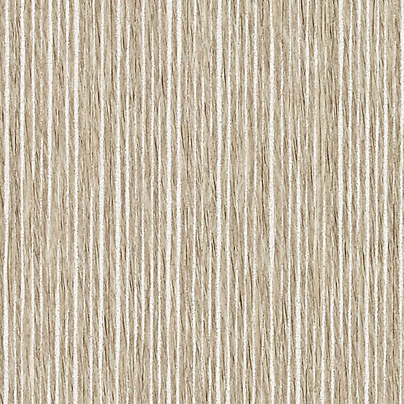 Corded Stripe wallpaper in Natural by Schumacher features thin vertical paper strips layered on a metallic ground for a sophisticated, textured look.