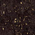 Obscura Burnished Gold cork wallcovering by Schumacher, featuring a rich, textured surface with gold flecks.