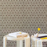 TUMBLING BLOCKS Greige by Schumacher Geometric Wallpaper – Schumacher 5007960