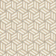 TUMBLING BLOCKS wallpaper in greige by Schumacher, geometric cube pattern from the Miles Redd collection