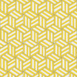TUMBLING BLOCKS wallpaper in citron yellow by Schumacher, geometric hand-drawn pattern by Miles Redd