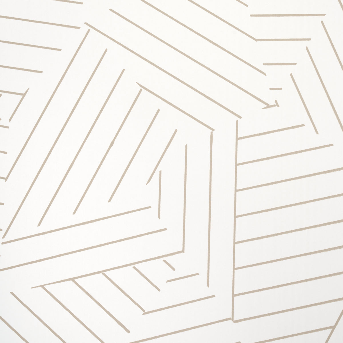Deconstructed Stripe Greige by Miles Redd Modern Geometric Wallpaper – Schumacher 5007970