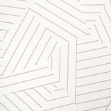 Deconstructed Stripe Greige by Miles Redd Modern Geometric Wallpaper – Schumacher 5007970