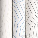 Deconstructed Stripe Greige by Miles Redd Modern Geometric Wallpaper – Schumacher 5007970