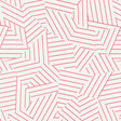 Deconstructed Stripe wallpaper in red by Schumacher, featuring an abstract geometric stripe pattern on a light background.