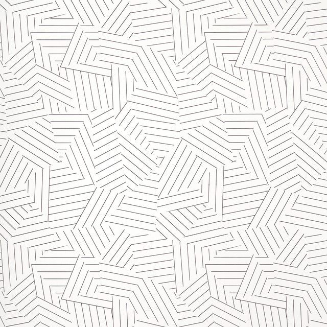 Deconstructed Stripe wallpaper by Schumacher in black and white, featuring a modern geometric stripe pattern designed by Miles Redd.