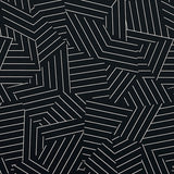 Deconstructed Stripe wallpaper in ivory on black by Schumacher, featuring a modern geometric stripe pattern.