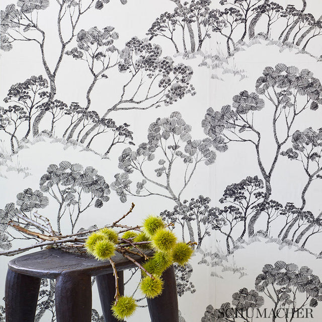 Timber! Cloud by Schumacher Drawn from Nature Scenic Wallpaper – Schumacher 5007982
