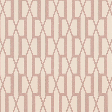 Belvedere Pink Trellis Pattern Wallpaper by Schumacher, designed by Veere Grenney