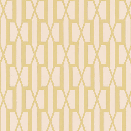 Belvedere Straw Trellis Pattern Wallpaper by Schumacher
