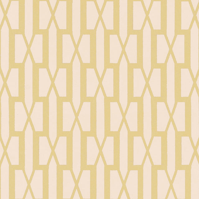 Belvedere Straw Trellis Pattern Wallpaper by Schumacher