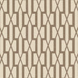 Belvedere wallpaper in Berber Brown by Veere Grenney for Schumacher, featuring a modern trellis geometric pattern.