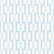 Belvedere Sky by Veere Grenney for Schumacher - geometric trellis pattern wallpaper in light blue and white, styled in various interior settings.