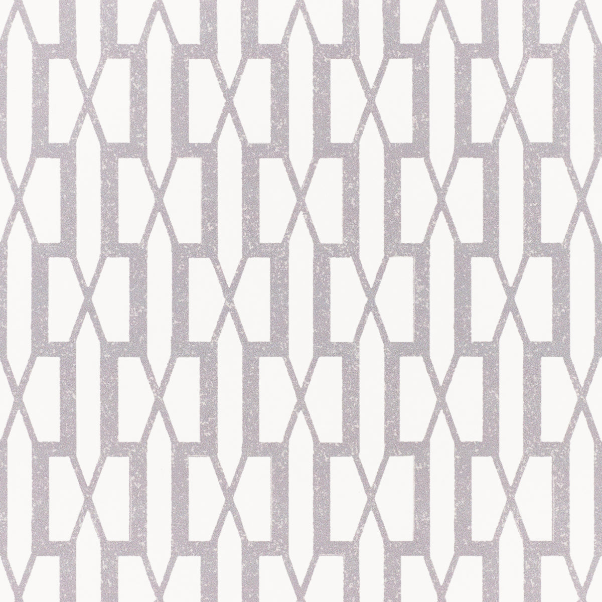 Belvedere wallpaper in grey by Veere Grenney for Schumacher, featuring a modern trellis geometric pattern.