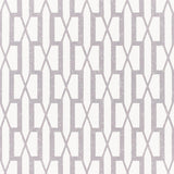 Belvedere wallpaper in grey by Veere Grenney for Schumacher, featuring a modern trellis geometric pattern.