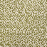 FOLLY Olive by Veere Grenney for Schumacher - allover coral-like pattern wallpaper in olive green and white, shown in a styled bathroom interior.