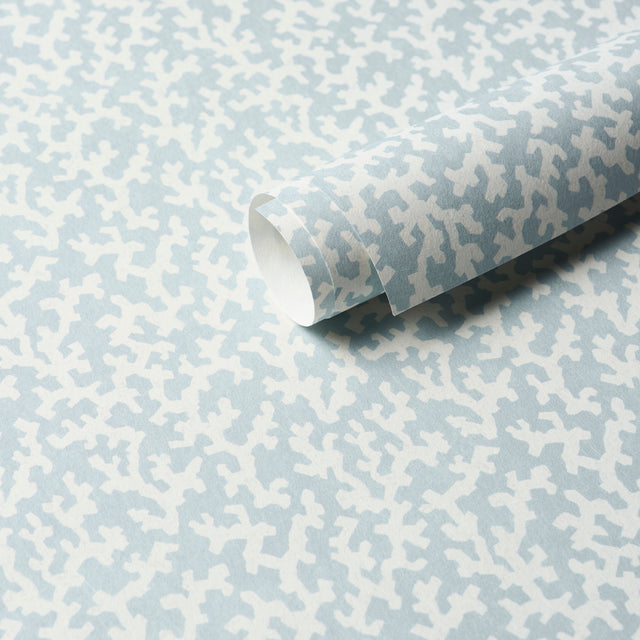 FOLLY Sky by Veere Grenney Coral Pattern Wallpaper – Schumacher 5008009