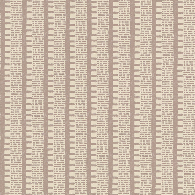 KIOSK Lilac by Veere Grenney, a sophisticated graphic stripe wallcovering in lilac and cream tones.