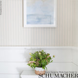 KIOSK Orpington Blue by Veere Grenney Modern Stripe Wallcovering – Schumacher 5008014