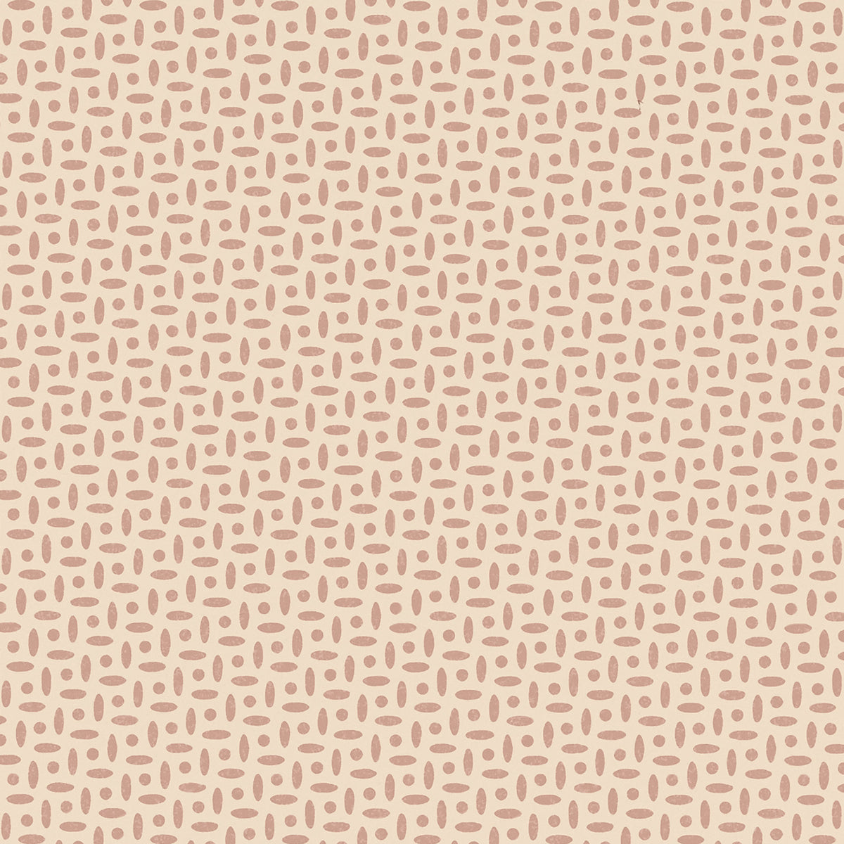 Berrydown Pink by Veere Grenney for Schumacher, small-scale hand-blocked geometric wallpaper pattern