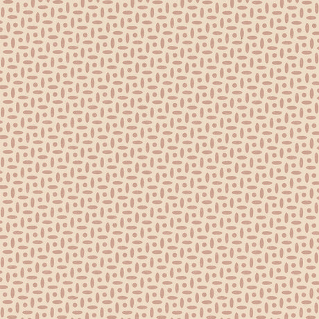 Berrydown Pink by Veere Grenney for Schumacher, small-scale hand-blocked geometric wallpaper pattern