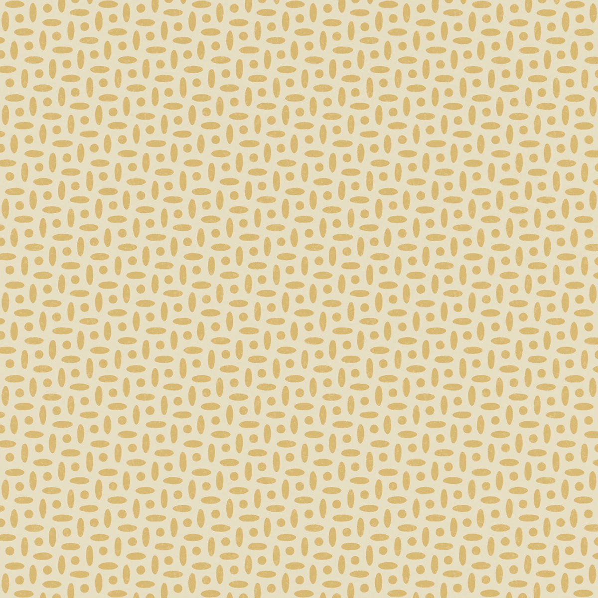 Berrydown Straw by Veere Grenney for Schumacher - small-scale hand-blocked yellow pattern wallpaper