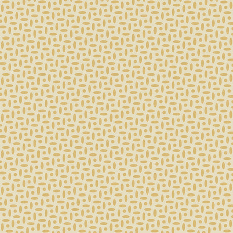 Berrydown Straw by Veere Grenney for Schumacher - small-scale hand-blocked yellow pattern wallpaper