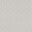 Burley Orpington Blue wallpaper by Veere Grenney for Schumacher, a charming floral lattice wallcovering in blue and white.