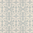 Ferne Park Orpington Blue intricate decorative wallpaper by Schumacher, designed by Veere Grenney