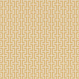 TEMPLE wallpaper in Straw by Veere Grenney for Schumacher, featuring a small-scale Greek key motif in straw yellow and cream.