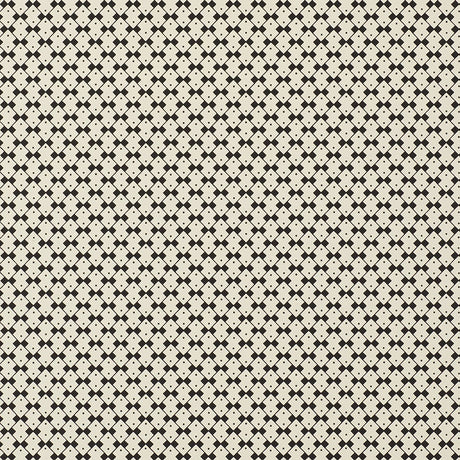 DOMINO wallpaper in Piano Forte by Schumacher, geometric black and white pattern from the David Oliver collection.