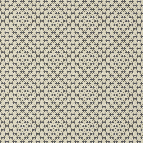 DOMINO wallpaper in Wolf by Schumacher, geometric diamond pattern in neutral and dark tones.