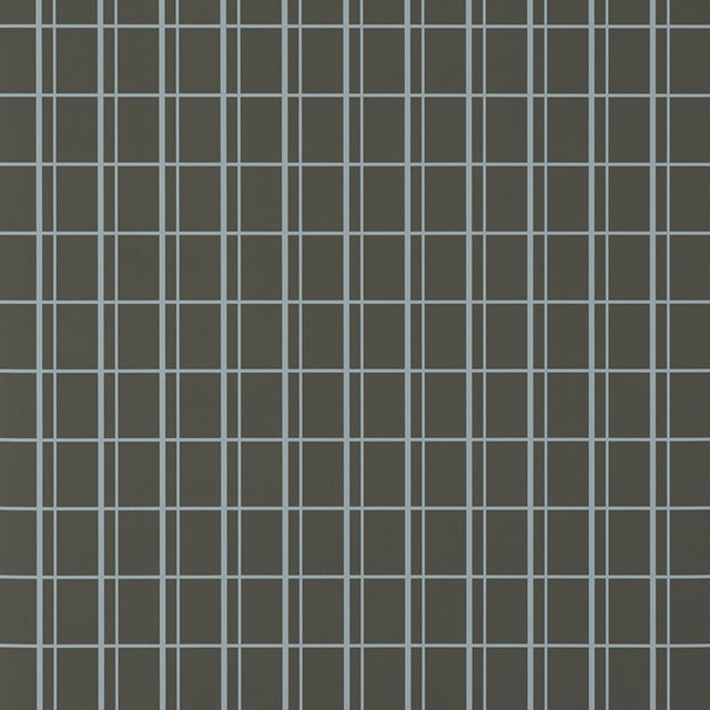 Schumacher OTTO Squadron windowpane grid wallpaper by David Oliver
