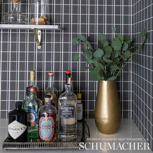 OTTO Bruno by David Oliver Windowpane Grid Wallpaper – Schumacher 5008088