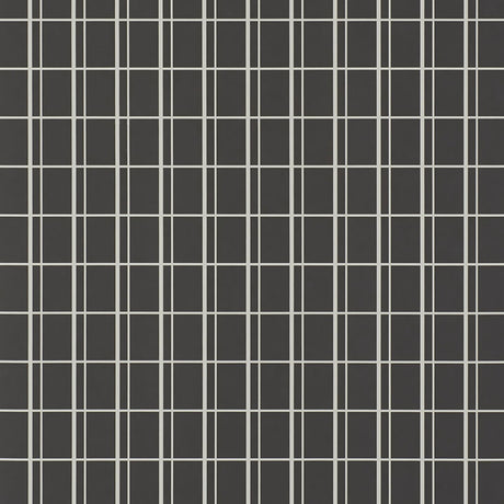 OTTO by David Oliver in Bruno, a chic windowpane grid wallpaper by Schumacher