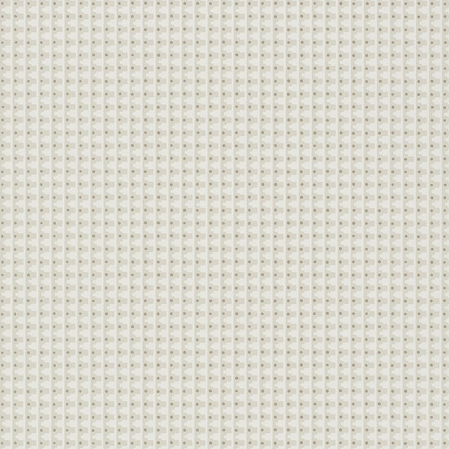 MILO wallpaper in Felt by David Oliver for Schumacher, featuring ogee-like scallops and graphic dots in a neutral palette.