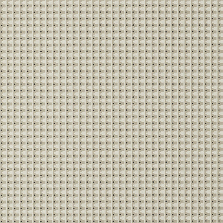 MILO Slate by Schumacher - Ogee-like scallops and graphic dots wallpaper in neutral tones