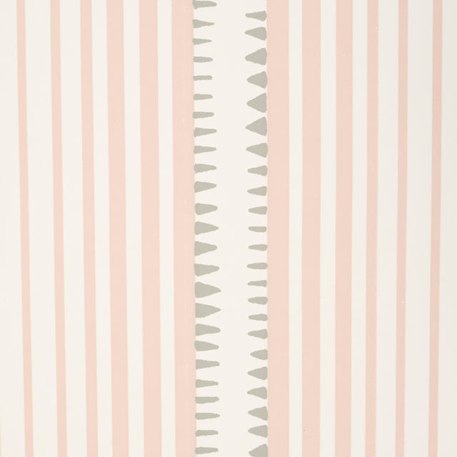Moncorvo Pink Striped Wallpaper by Schumacher – David Oliver Collection 5008106