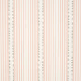 Moncorvo Pink striped wallpaper by Schumacher, designed by David Oliver, shown in a modern interior setting.