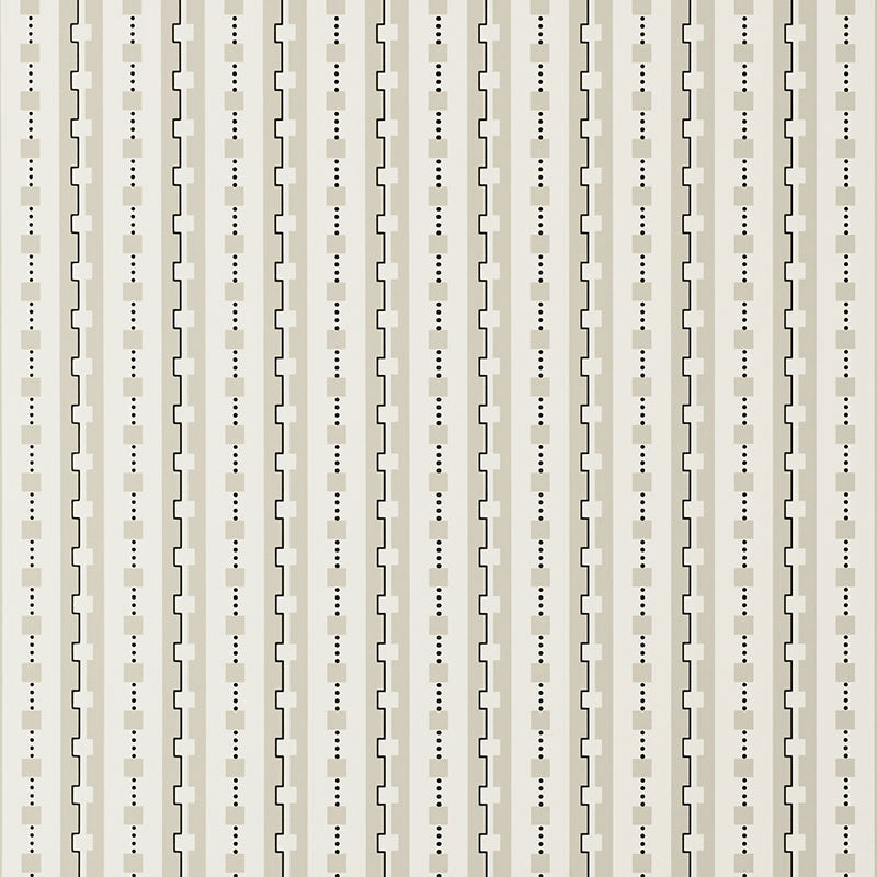 Plaza Felt by David Oliver, a modern graphic stripe wallpaper in neutral tones from Schumacher.