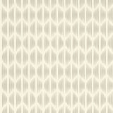 Ovington Muse by Schumacher - Modern Ikat geometric wallpaper in a neutral colorway, styled in a contemporary kitchen setting.