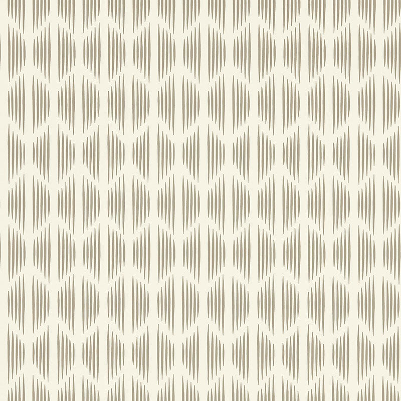 Ovington by David Oliver in Tarlatan, a modern ikat wallpaper by Schumacher shown in a contemporary kitchen setting.