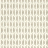 Ovington by David Oliver in Tarlatan, a modern ikat wallpaper by Schumacher shown in a contemporary kitchen setting.