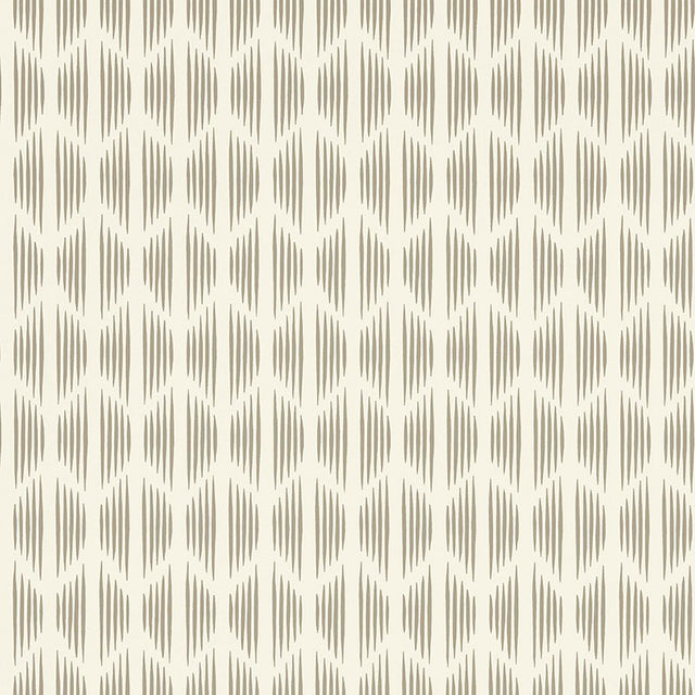 Ovington by David Oliver in Tarlatan, a modern ikat wallpaper by Schumacher shown in a contemporary kitchen setting.