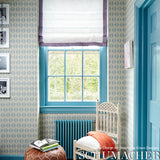 Ovington Blue Ikat Geometric Wallpaper by Schumacher – 5008133