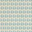 Ovington Blue Ikat Geometric Wallpaper by Schumacher in a modern room setting